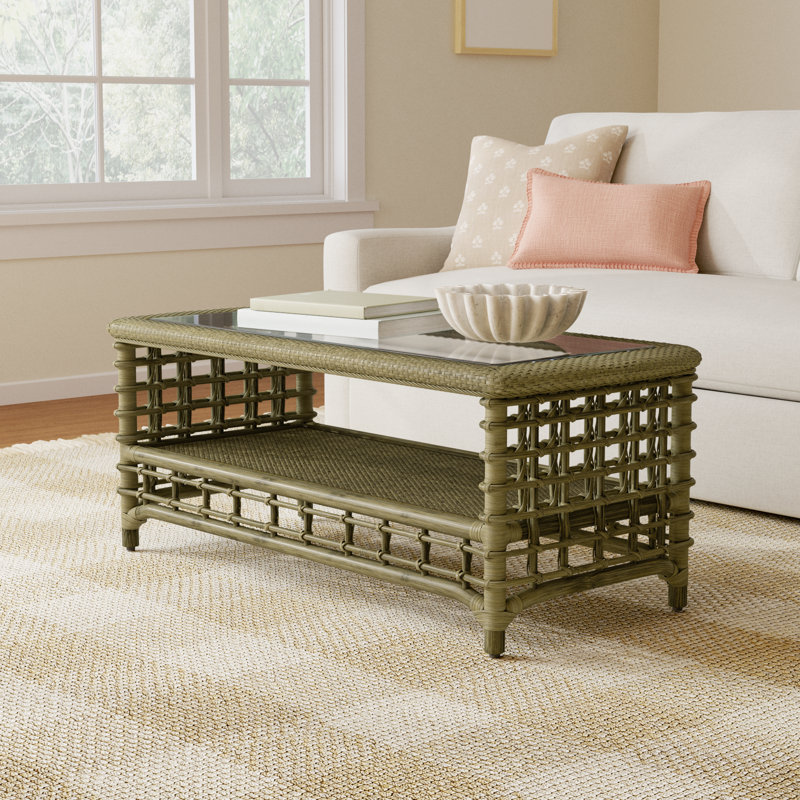 Luca Single Coffee Table, Brass