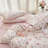 Flowers Bed Cotton White Pink Flowered Bed Linen Sets With Zipper Aesthetic Floral-114193877