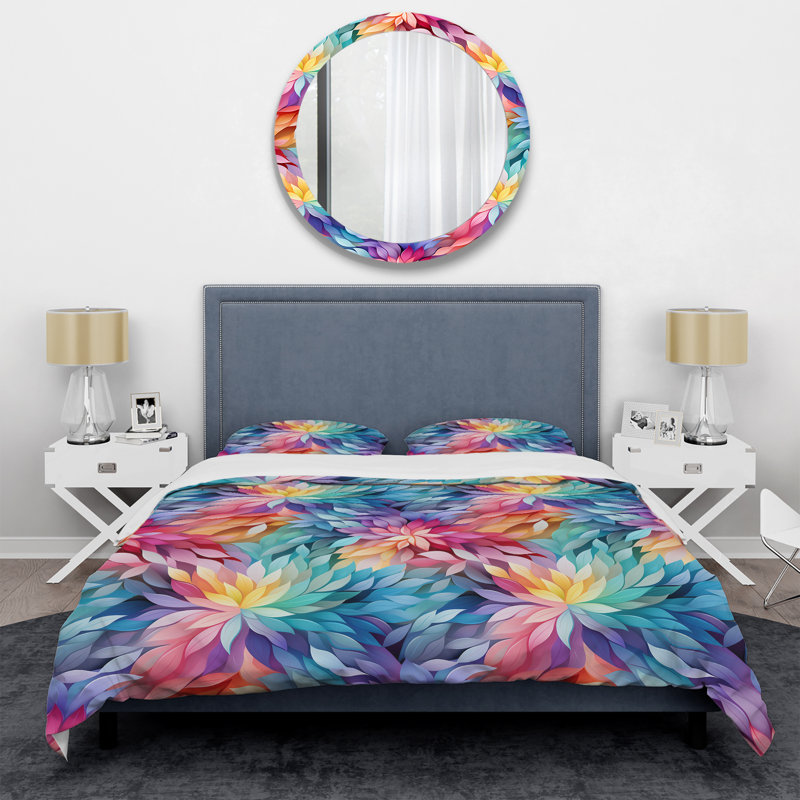 Renewed Energy Mediation - Ensemble de housse de couette géométrique - Polyester microfibre