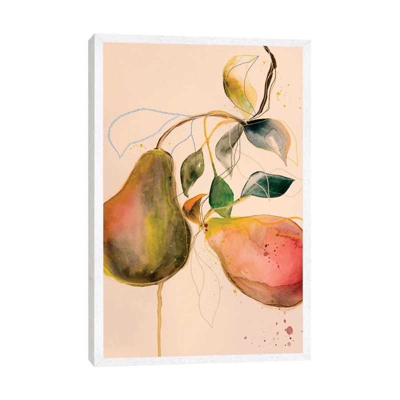Pear I by Leigh Viner - Gallery-Wrapped Canvas Giclée on Canvas, 66.04 cm H x 45.72 cm W, White Framed