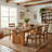62.99" Solid Wood Dining Table With Cutout Bases, Farmhouse Rectangle Kitchen Table For 4-6
