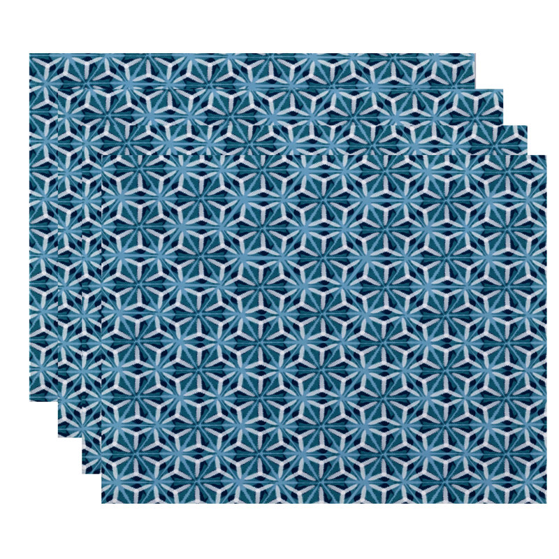 Napperon Viêt mosaïque 18 po, Bleu