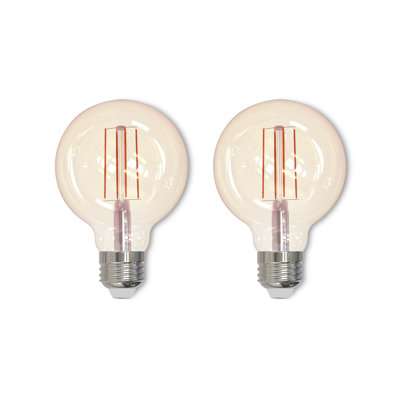 40 Watt Equivalent, Antique G25 LED Dimmable Light Bulb, (2200K) E26/Medium (Standard) Base