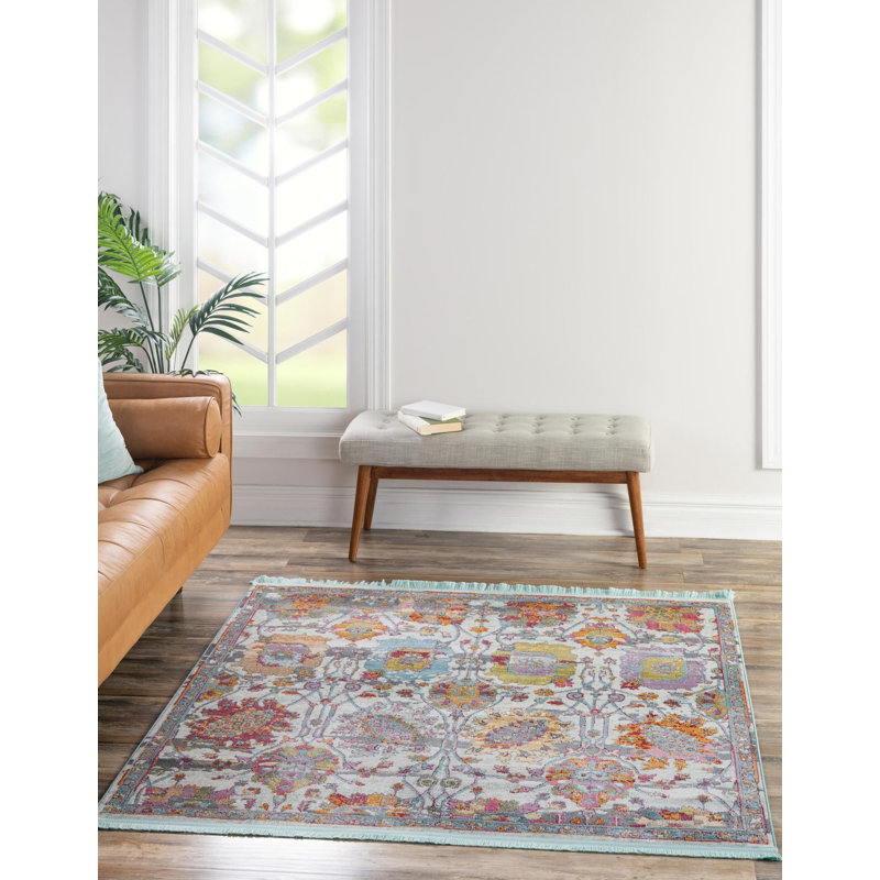 Haefner Floral Indoor Rug, Square 8'2"