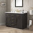 Bailey 48 in. Single Sink Freestanding Dark Ebony Wood Bathroom Vanity with White Stone Top, Backsplash, Brushed Gold-1607166815-1607166812
