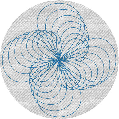 Tapis de zone bleue à motifs