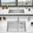 Double Bowl (60/40) Drop In Sink - 33"X22"X10" Stainless Steel Kitchen Sink 16 Gauge With Two 10" Deep Basin