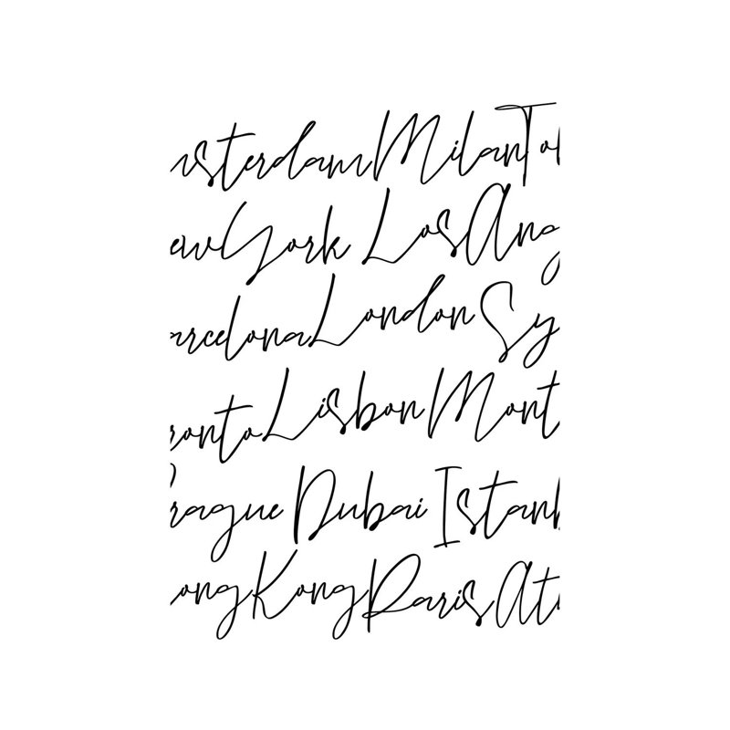 City Script par - Toile tendue, H 60 po x l 40po x P 1,5 po