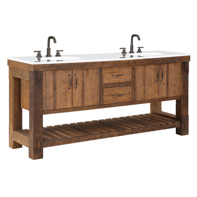 Bromley 72" Double Bathroom Vanity Set