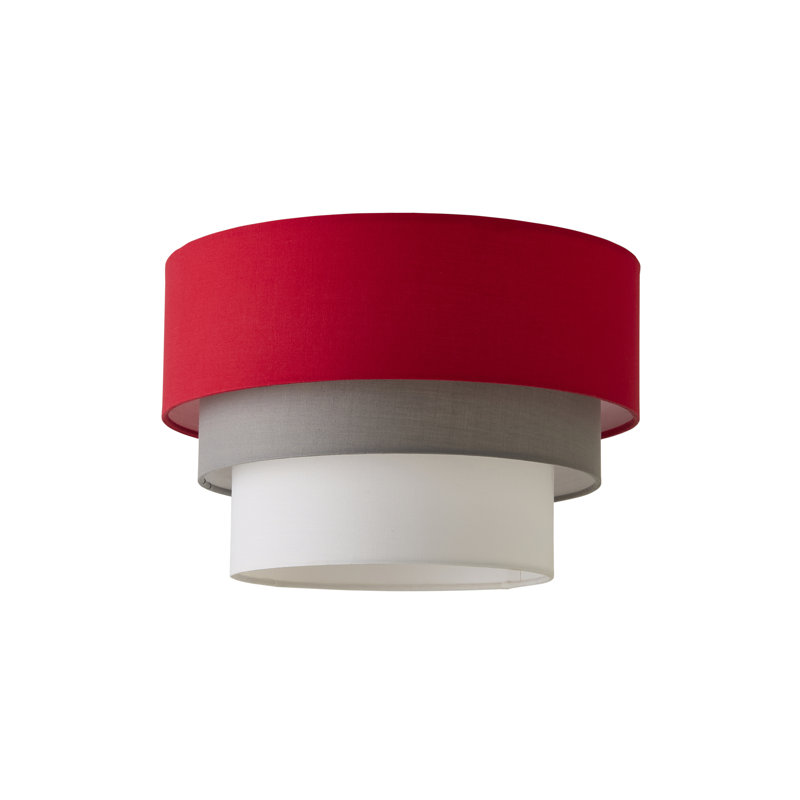 Aztec Drum Pendant Shade, Red, 20" H x 30" W x 30" D