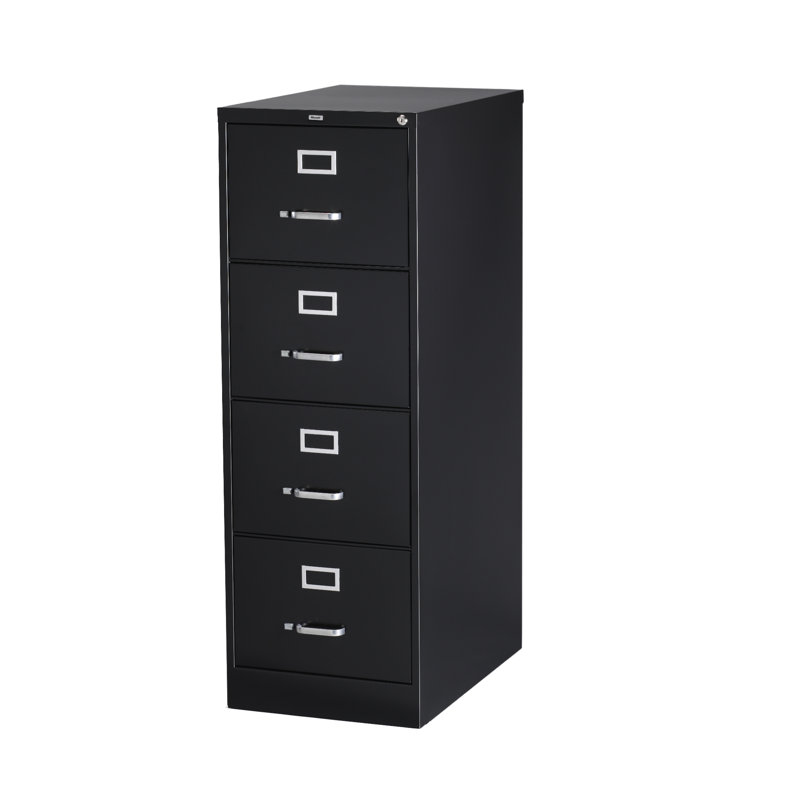 18'' Wide 4 -Drawer Steel File Cabinet, Black