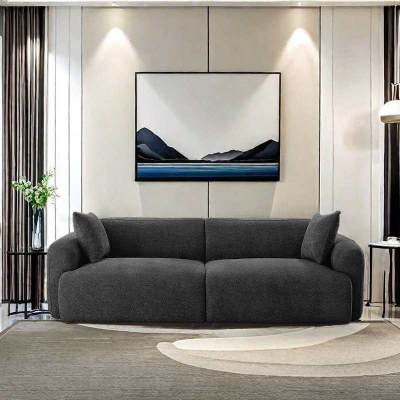 Canapé ultra-confortable 90 po Boucle, Noir