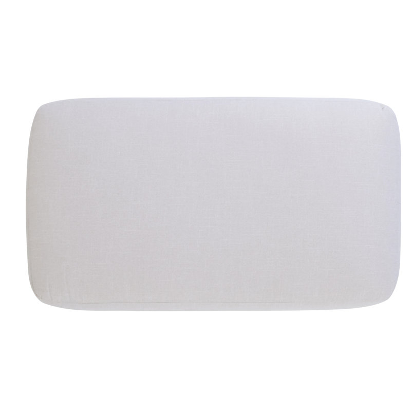 Repose-pieds rectangulaire 49 po Emilio, Natté lueur lunaire Drusky Sustain®