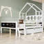 Lit simple avec échelle et tiroirs de rangement pour enfants, parfait pour créer une chambre de rêve-316112257
