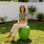 Tabouret lime 14,17 po, table d'appoint en forme de fruit en résine de 12,60 po de largeur, support à plante multifonctionnel et table de bout pour la décoration de la maison et du jardin