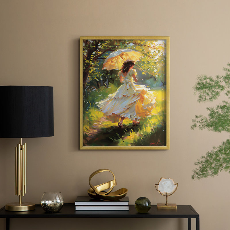 WCCEN Series DCCCLxxix - reproduction encadrée de qualité supérieure - prête à être accrochée - aucun clou requis, Doré