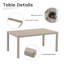 Ensemble de table de salle à manger d'extérieur 9 pièces extensible