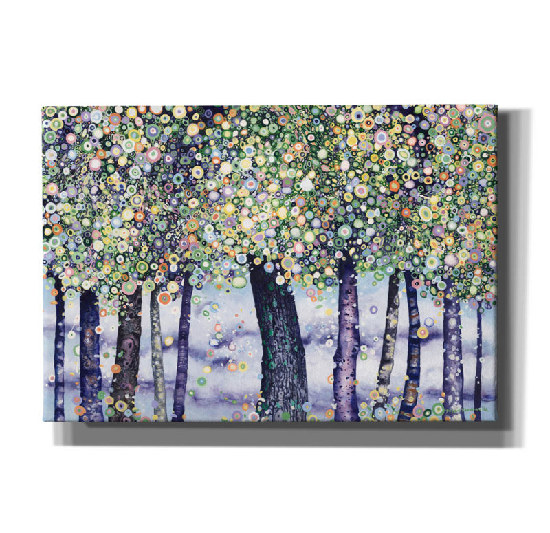 «Million Pines» par Maggie Vandewalle, art mural sur toile, H 18 po x l 26 po
