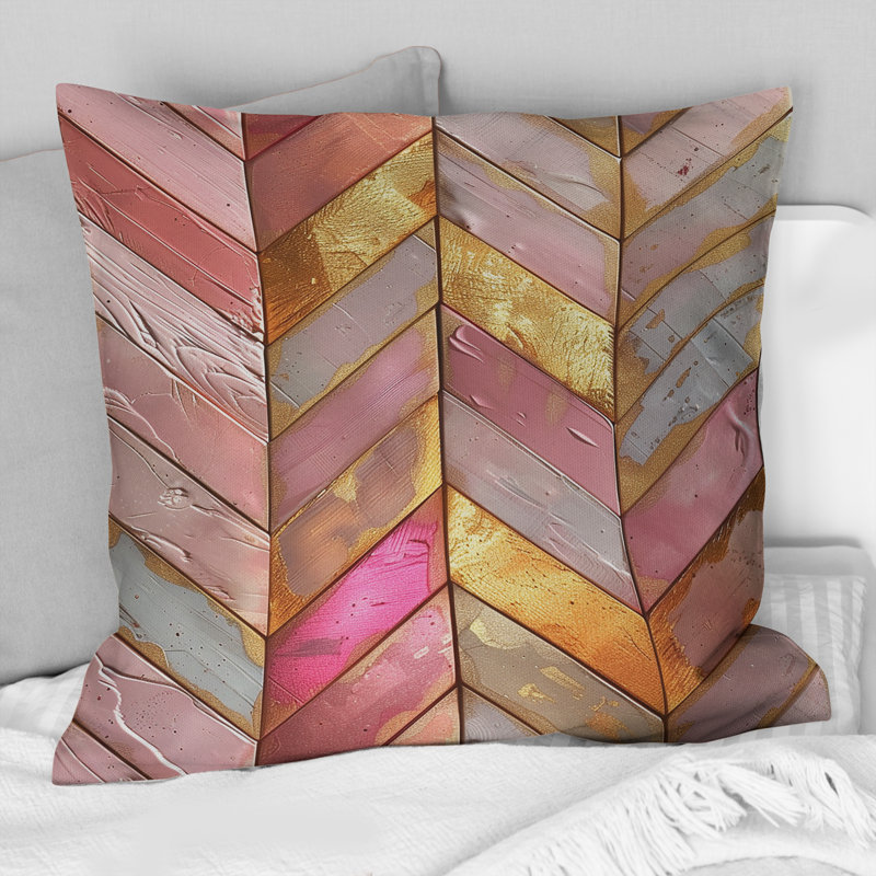 Coussin Chevron, H 16 po x l 16 po