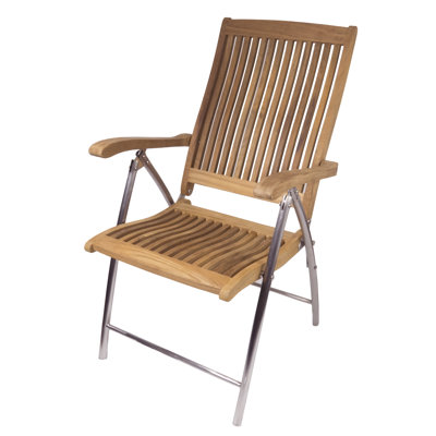 Folding 6-Position Reclining Deck Chair by SeaTeak