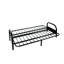 Élégant cadre en métal noir ajustable - Structure solide et 2 places, profondeur de 36 po x largeur de 77 po, hauteur de construction de 32 po, stable, durable, stable, P 36 po x l 77 po, H 32 po