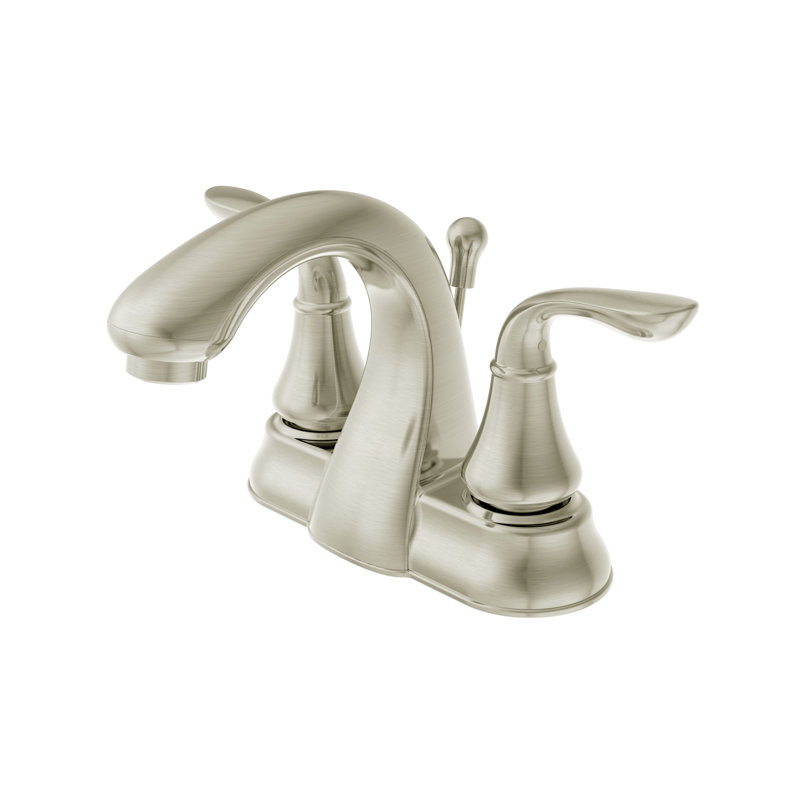 Kree Arc Collection Centerset Bathroom Faucet with Drain Assembly, Brushed Nickel