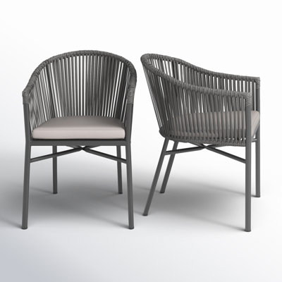 Patio Dining Armchair with Cushion