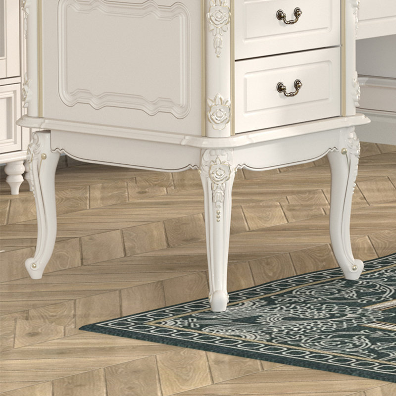 Bureau en bois massif de style européen, H 29,92 po x l 62,99 po x P 29,92 po