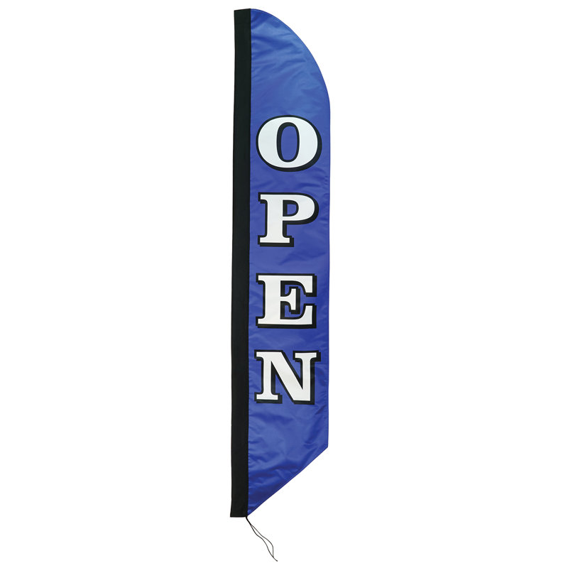 Bannière 8 po pliable à double face marine ouverte H 96 x l 96 pi