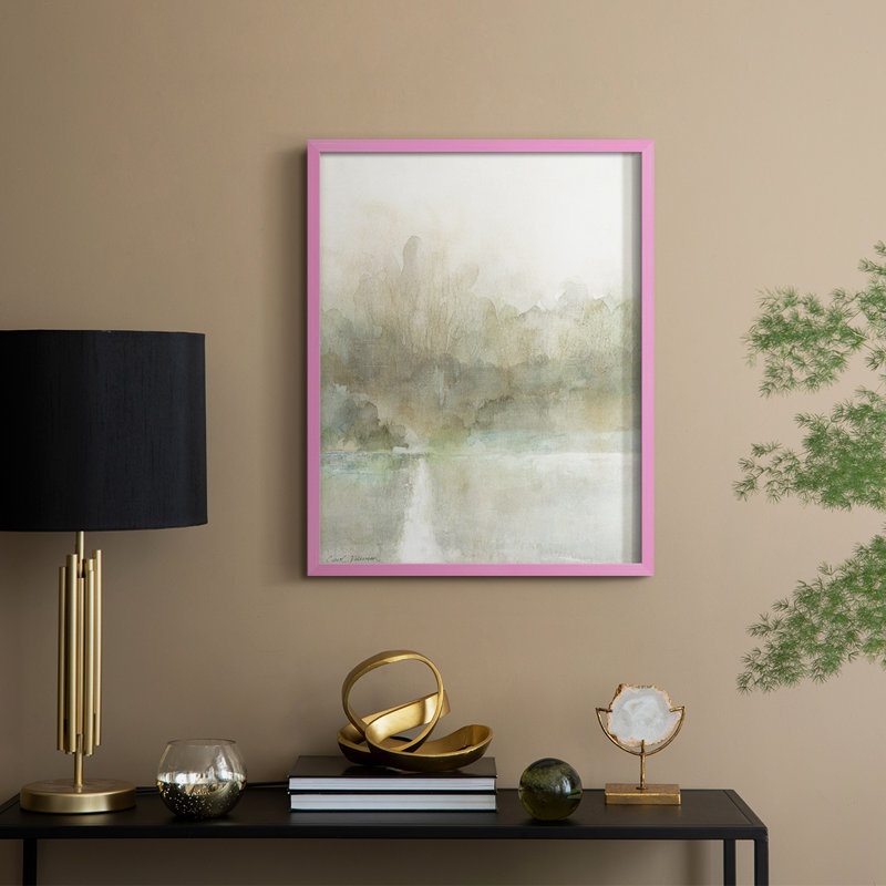 «Gentle Path I», reproduction encadrée - bois massif, H 30 po x l 24 po, Rose