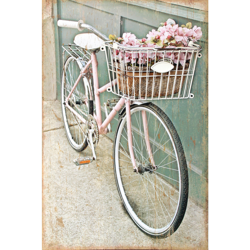 Vélo en métal - reproduction sur toile sans cadre