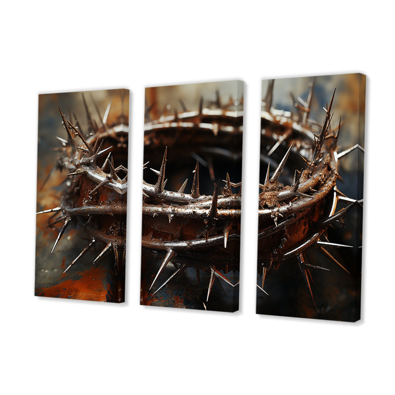 Couronne d'épines, «Christianity I», ensemble d'art sur toile, H 40 po x l 60 po