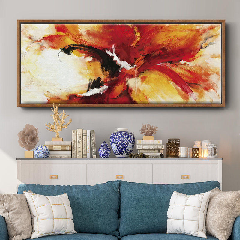 The Phoenix - Framed Canvas, 12" H x 30" W