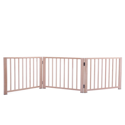 Clôture intérieure pour animaux 17,5 ", bois de pin, clôture pliable et polyvalente pour espaces, espace