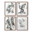 Graphite abstrait I, reproduction encadrée - ensemble de 4-1349871009-1349871008