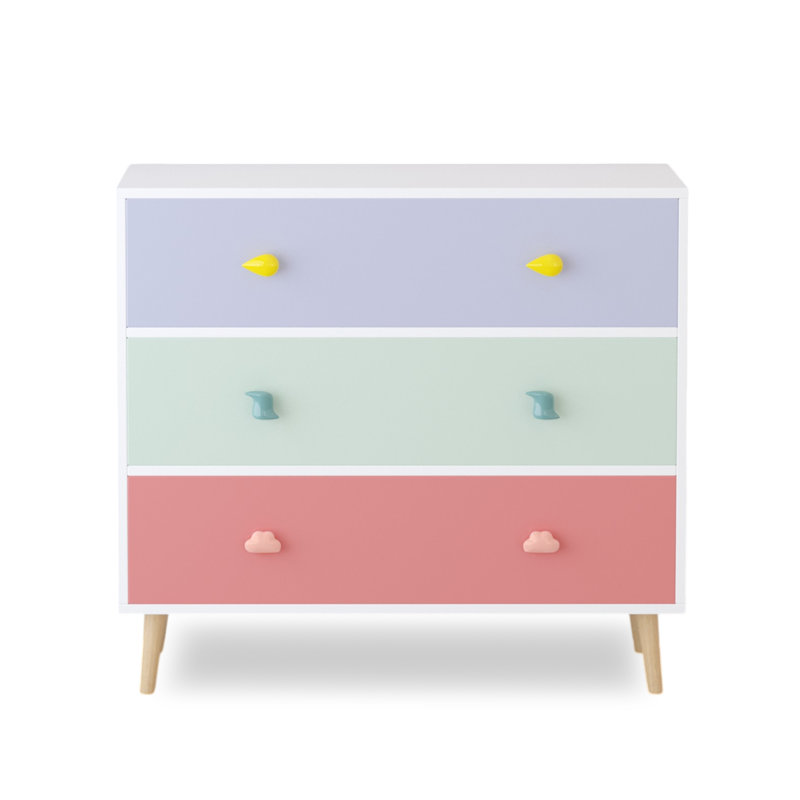 Commode 3 tiroirs, Rose