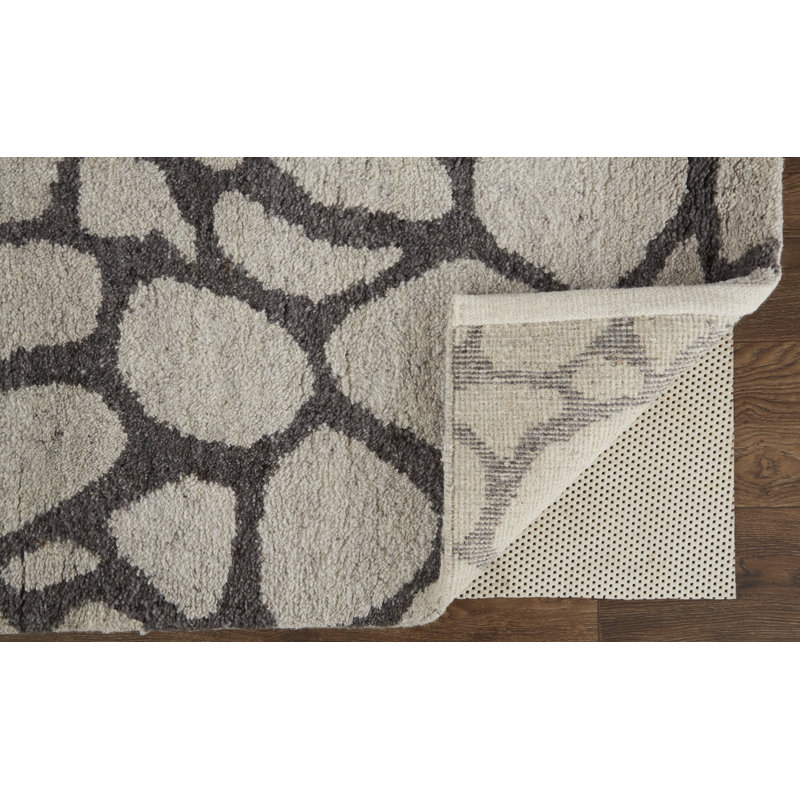 Belden Transitional Abstract, Ivory/Gray Area Rug, Rectangle 2' x 3'