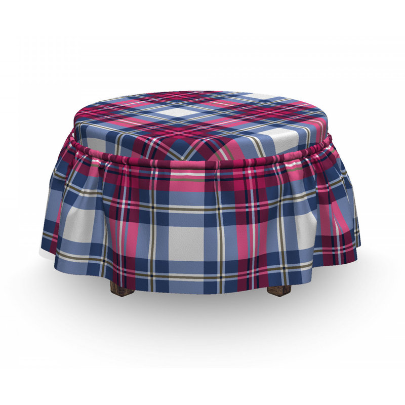 Housse pour repose-pieds tartan