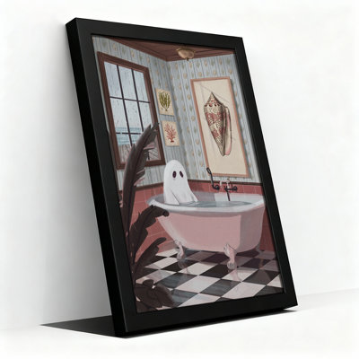 «Ghost in Pink», art mural sur toile d'Halloween
