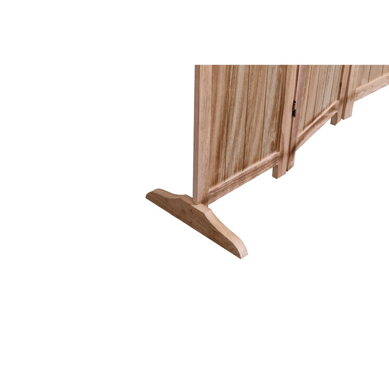 Paravent 6 pièces en bois massif naturel l 82,8 po x H 65 po pour écran intérieur, 6, finition avec charnières