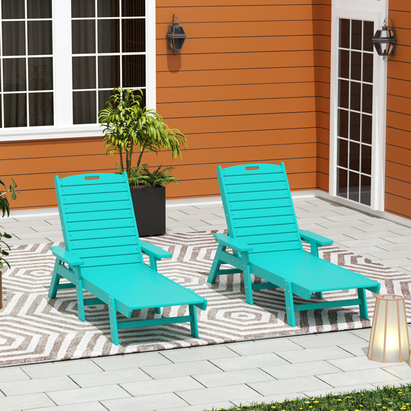 Chaise longue inclinable de 46,7 po Laguna, Turquoise