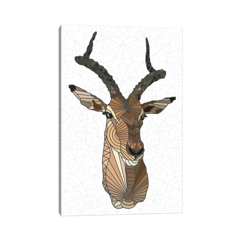 Modern Impala by Angelika Parker - Wrapped Canvas Print, 20.32 cm H x 30.48 cm W