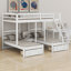 Lit superposé triple pour enfants avec tiroirs de rangement