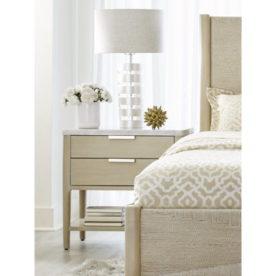 Table de chevet avec plateau en marbre et port USB Catarina