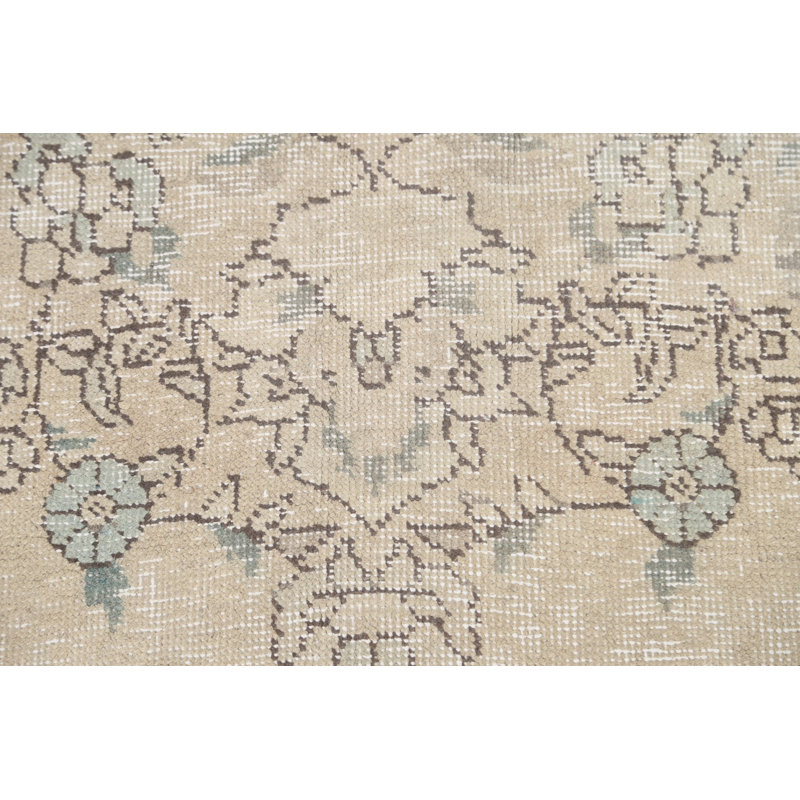 Tapis Tabriz patiné délavé noué à la main 7 x 10