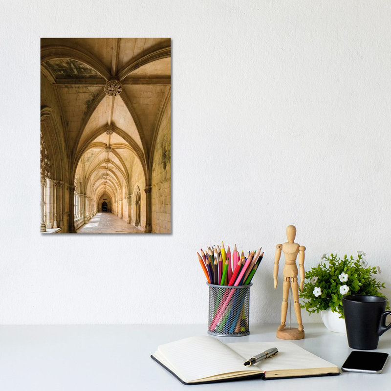 Claustro Real, The Royal Cloister, Mosteiro De Santa Maria Da Vitoria, Portugal. by Martin Zwick - Wrapped Canvas Gallery-Wrapped Canvas Giclée