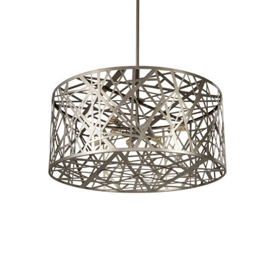 Luminaire suspendu tambour 8 lumières Zeba