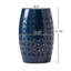Table d'appoint de jardin en fer forgé bleu foncé ajouré, 30,3 cm x 30,3 cm x 45,8 cm, élégante et prête à monter.