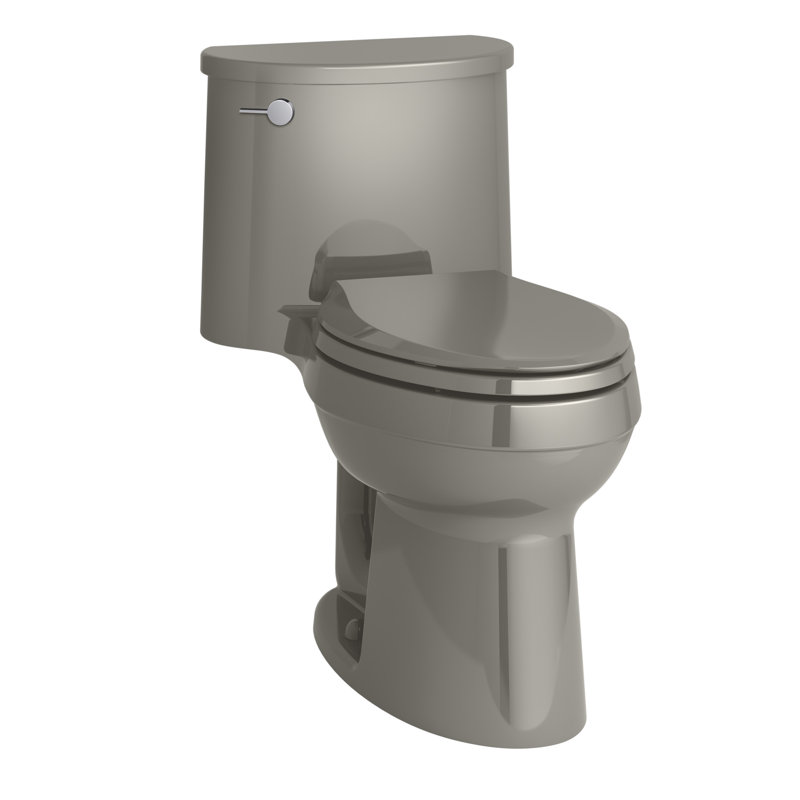 Adair 1.28 GPF Water Efficient Elongated One-Piece toilet (Seat Included), Cashmere, Left-Hand