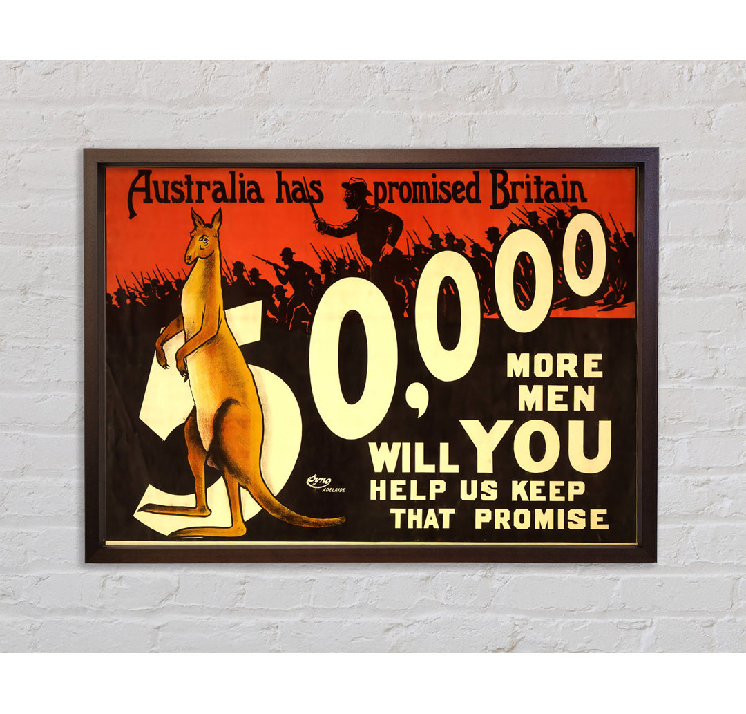 Gerahmtes Leinwandbild Australia Has Promised Britain